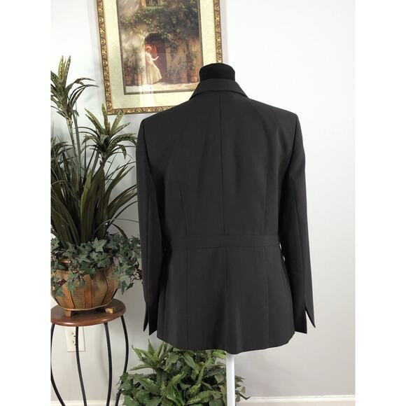 Kasper Women Jacket 12P Brown Long Sleeve Clueless Preppy Office Siren Lined - Picture 4 of 10